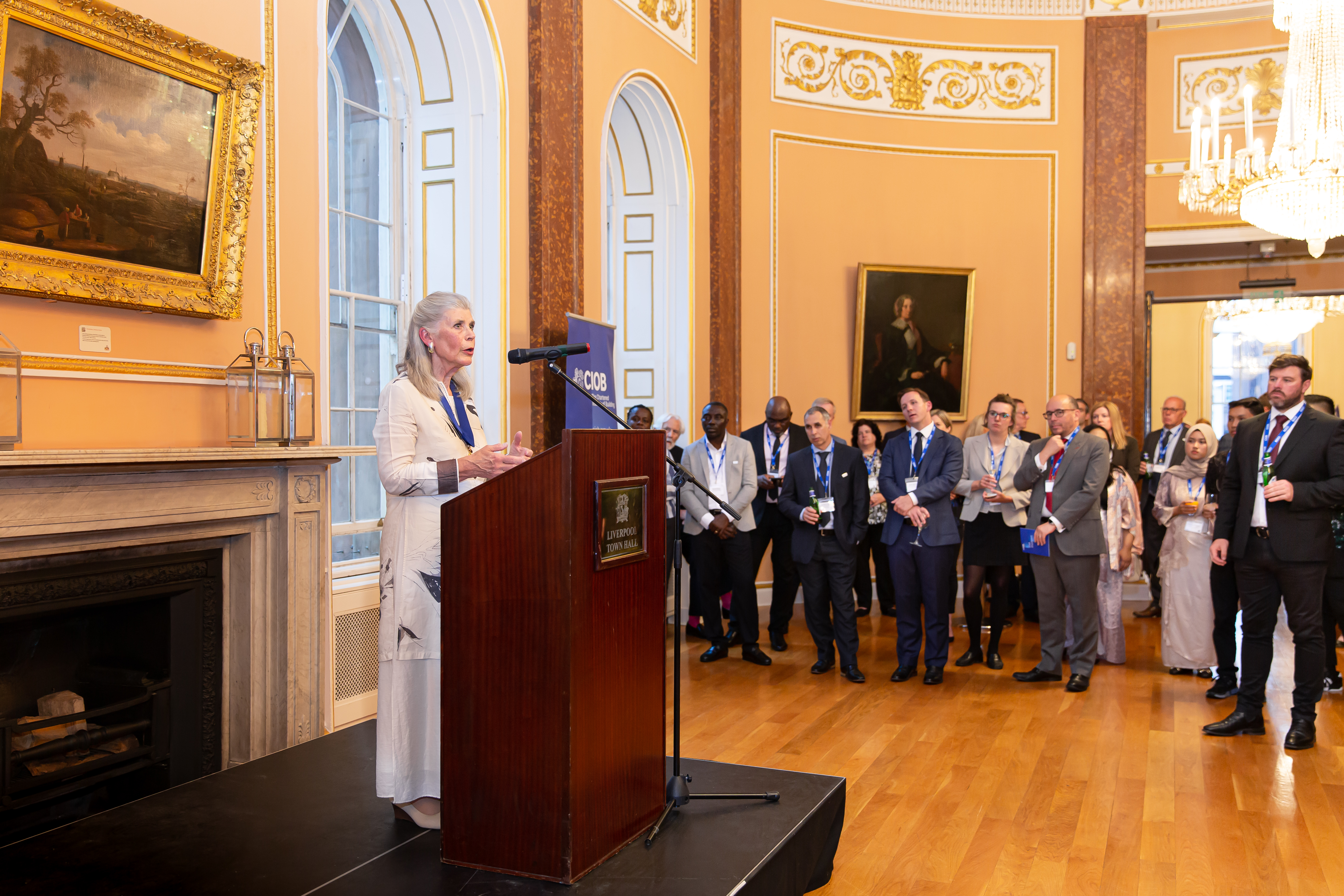 Sandi Rhys Jones addresses the room